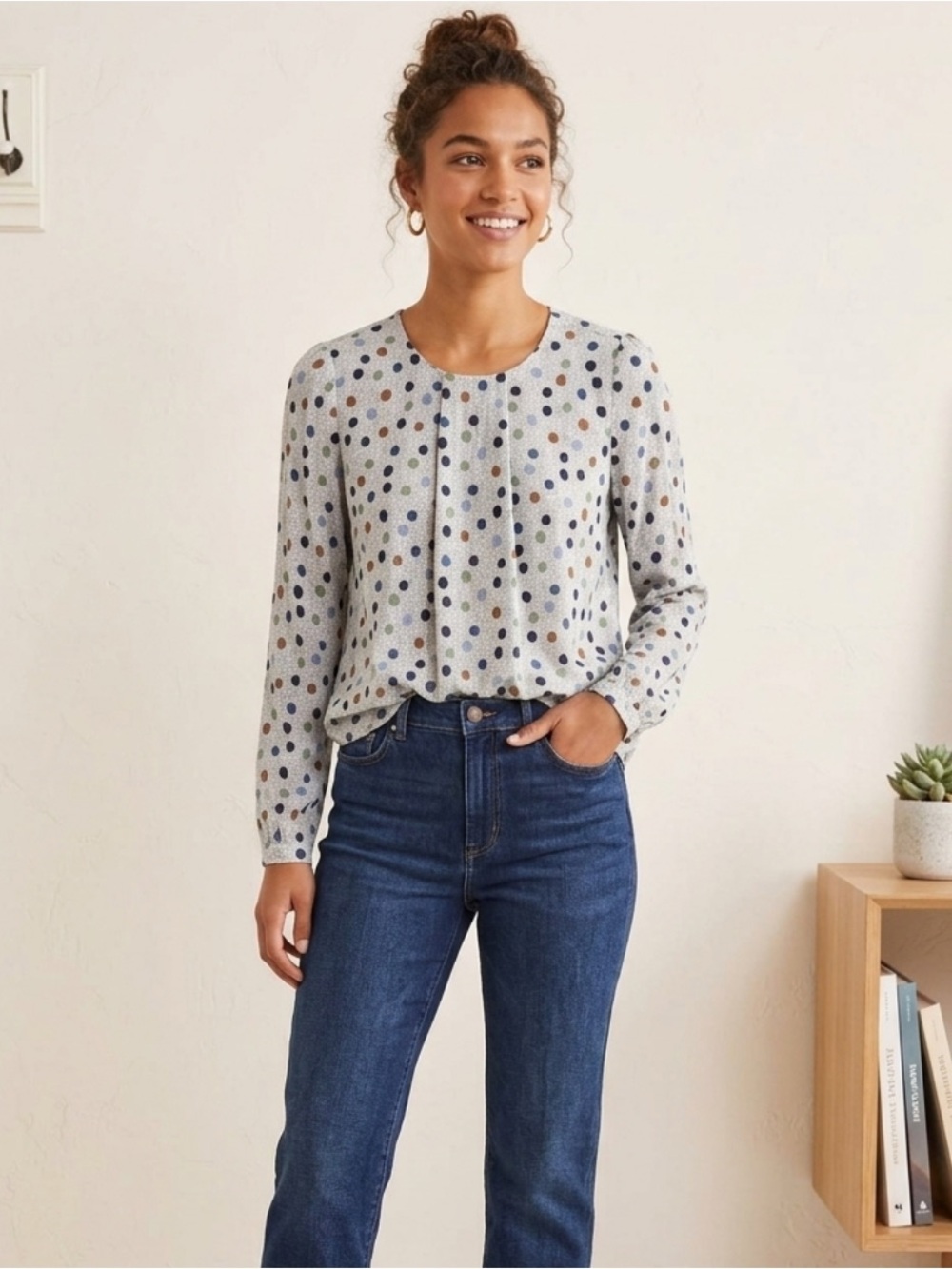 Boden polka dot blouse